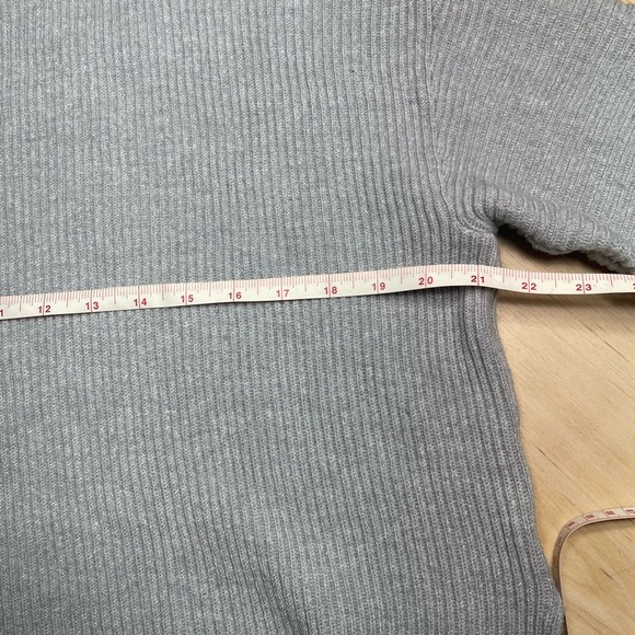 Worthington Ribbed Mock Neck Sweater Gray Womens Petite Small Soft Knit - Picture 5 of 8
